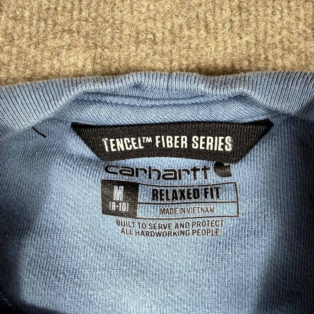 Lot of 2 Carhartt Sweatshirt Women M 8-10 Blue Gray Heather Relaxed Fit Pullover - Picture 10 of 12